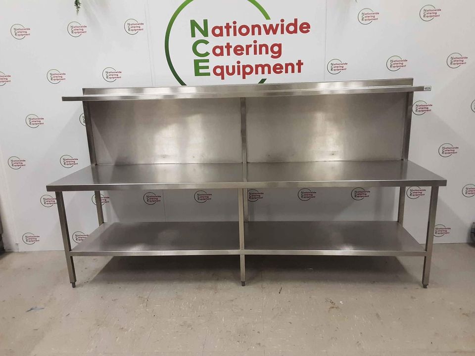 Stainless Steel Table-Low With Lower & Upper Shelf (NCE4829)