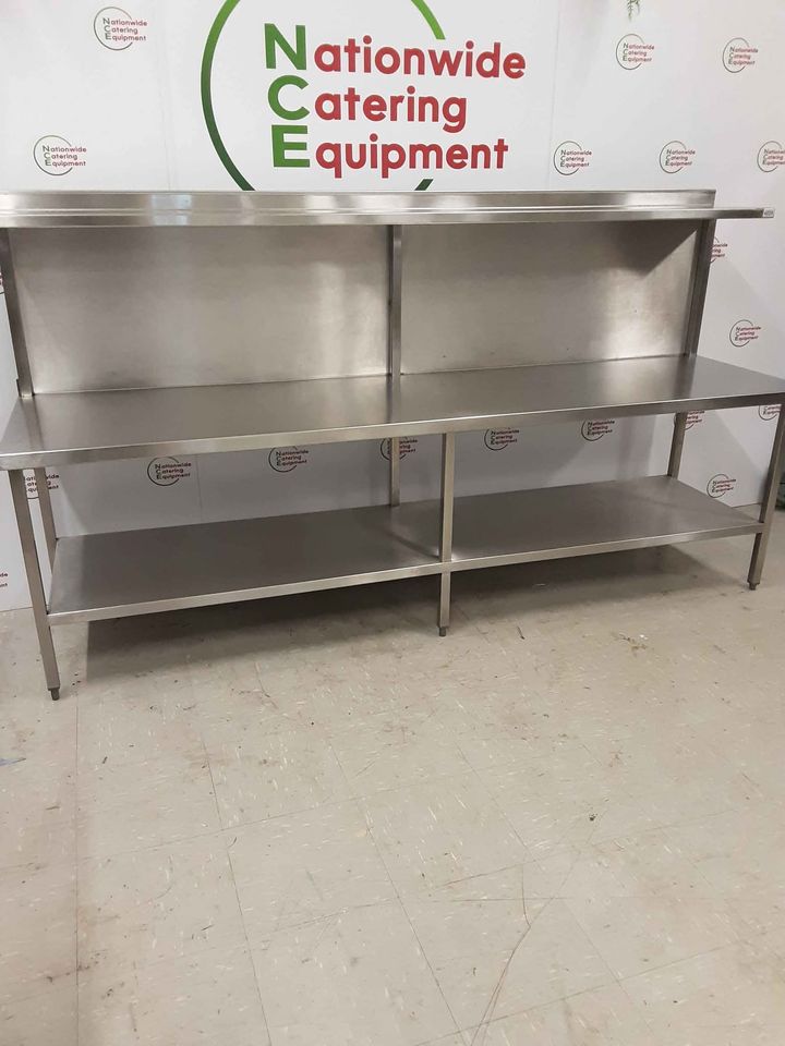 Stainless Steel Table-Low With Lower & Upper Shelf (NCE4829)