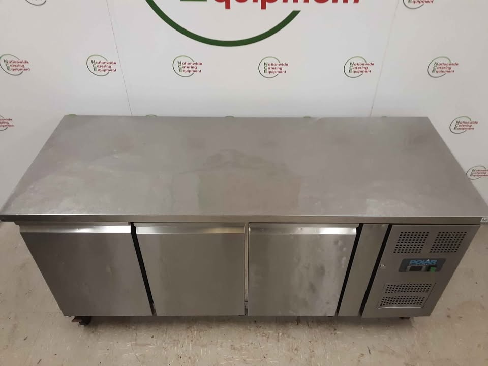 Polar Three Door Flat Counter Fridge, 180cm, Model-G597 (NCE5236)
