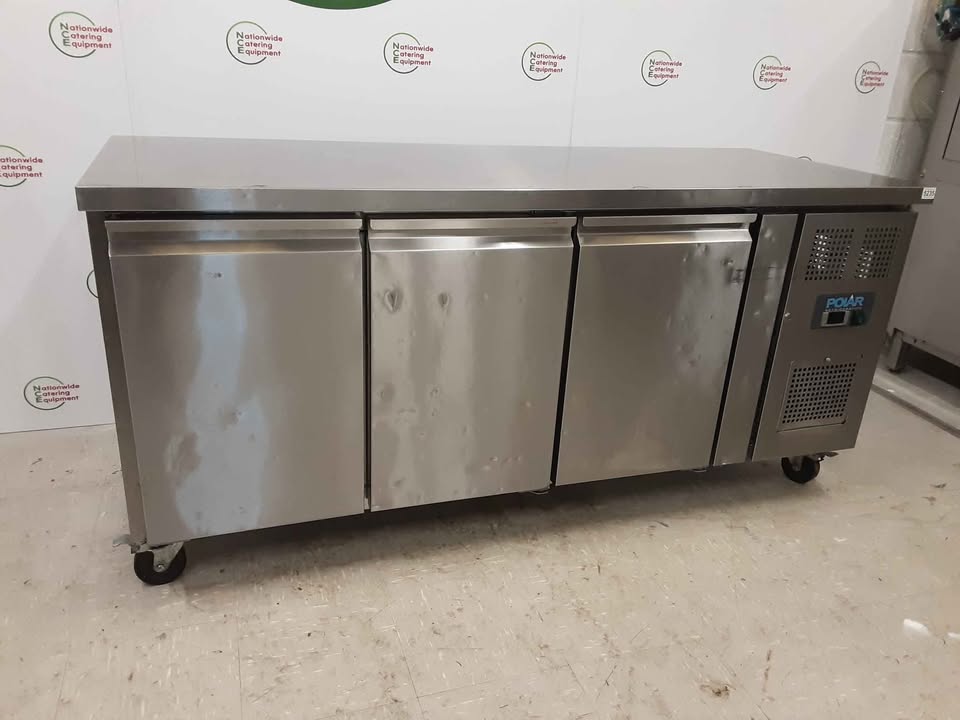 Polar Three Door Flat Counter Fridge, 180cm, Model-G597 (NCE5235)