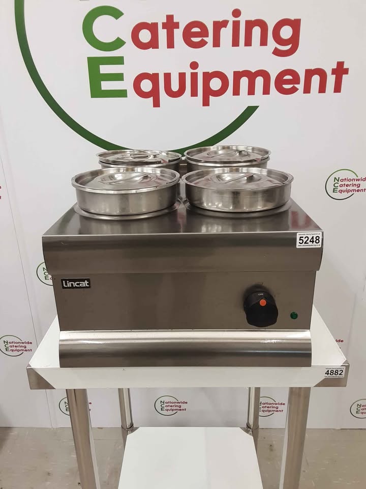 Lincat Four Round Pot Tabletop Dry Bain Marie, Model- BS4 (NCE5248)