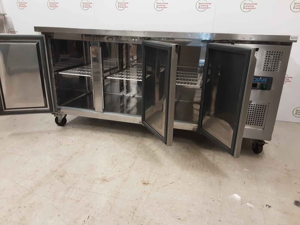 Polar Three Door Flat Counter Fridge, 180cm, Model-G597 (NCE5235)