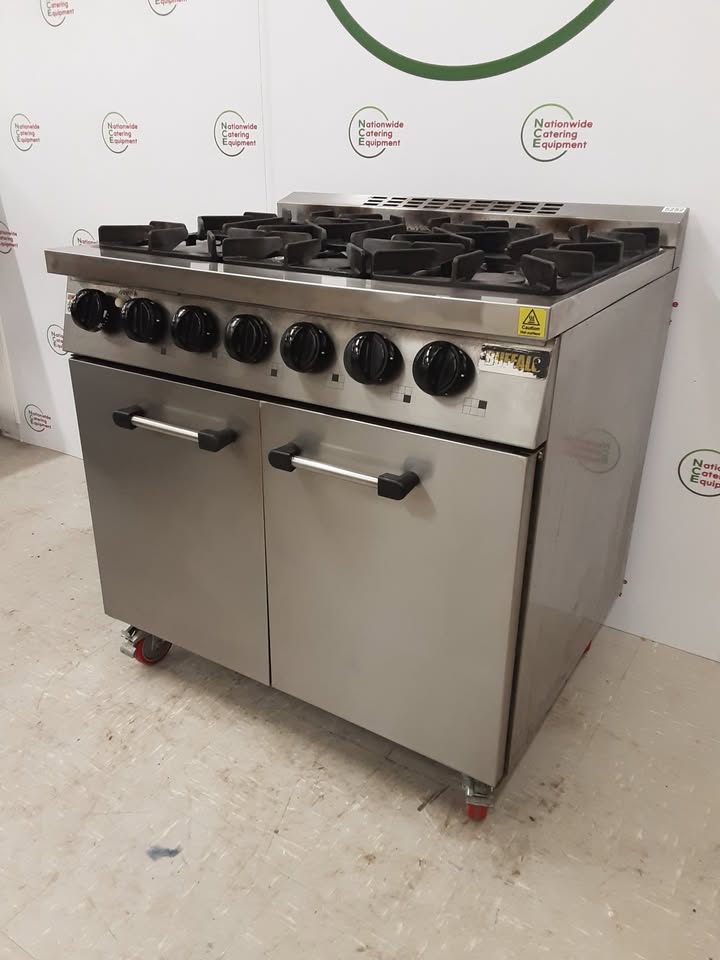Buffalo Six Burner Stove & Oven, Natural Gas, Model-CT253, 2023 Manufactured (NCE5252)