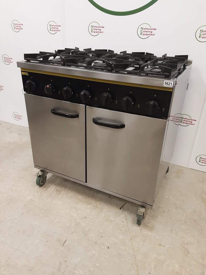 Buffalo Six Burner Stove & Oven- Natural Gas. Model- CE371-N (NCE5621)