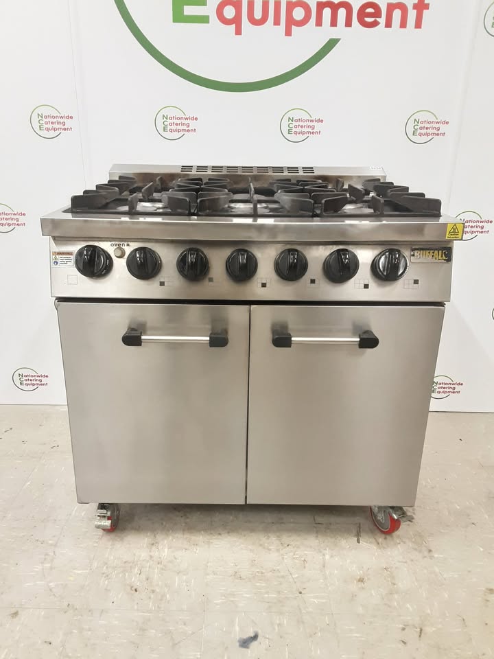 Buffalo Six Burner Stove & Oven, Natural Gas, Model-CT253, 2023 Manufactured (NCE5252)