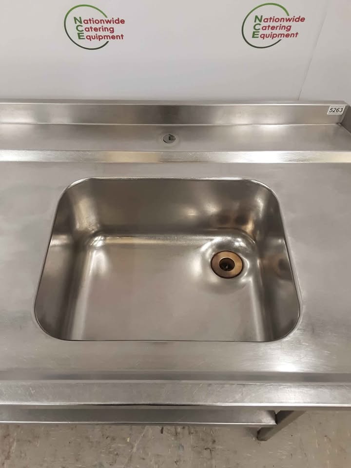 Stainless Steel Single Dishwasher Entry Sink, 150cm (NCE5263)