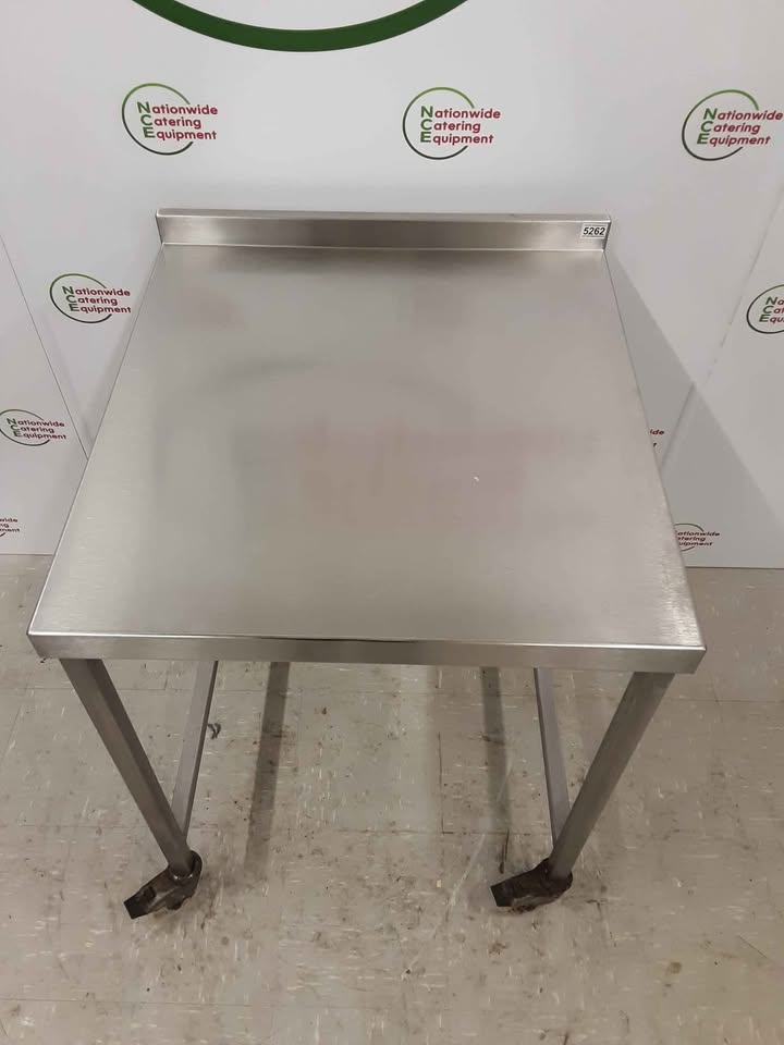 Stainless Steel Table On Wheels, With Appliance Space Beneath 70x75cm (NCE5262)
