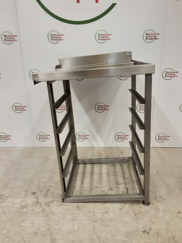 Stainless Steel Pass-Through Dishwasher Exit Table With Racking (NCE5289)
