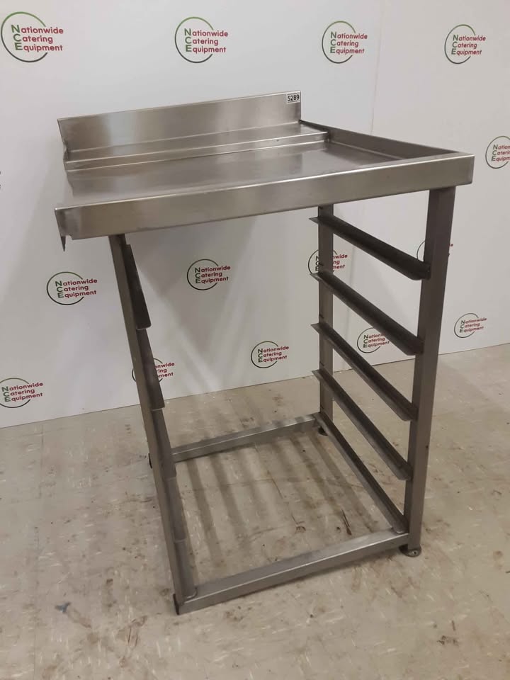 Stainless Steel Pass-Through Dishwasher Exit Table With Racking (NCE5289)
