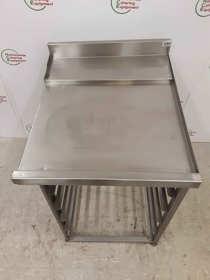 Stainless Steel Pass-Through Dishwasher Exit Table With Racking (NCE5289)