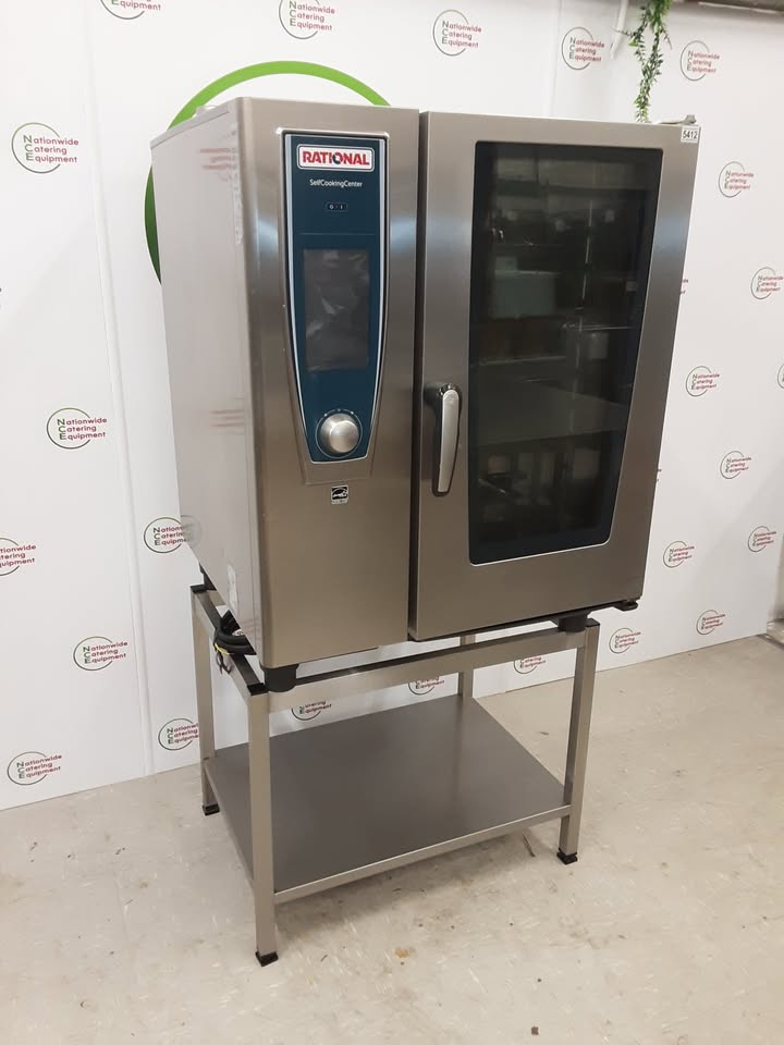 Rational 10 Grid Electric SCC White Efficiency Combi Oven On Stand (NCE5412)
