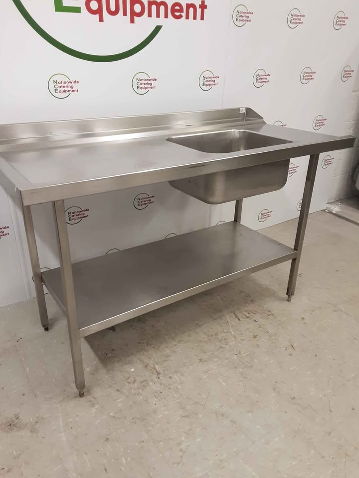 Stainless Steel Single Dishwasher Entry Sink, 150cm (NCE5263)