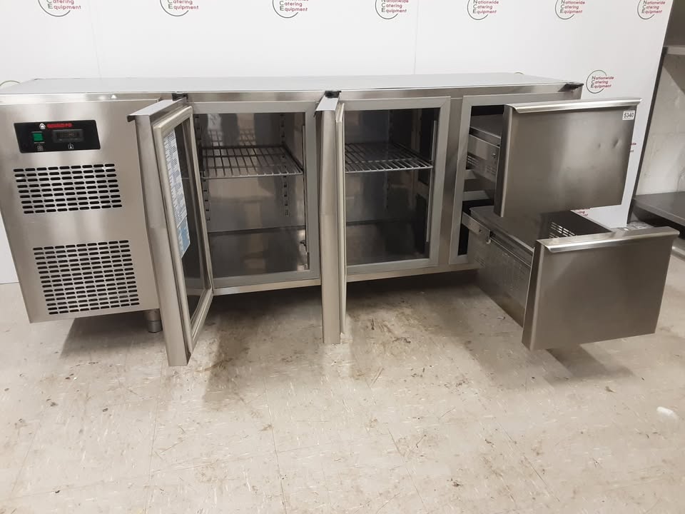 Angelo Po Two Door/Two Drawer Undercounter Fridge, 185cm (NCE5340)