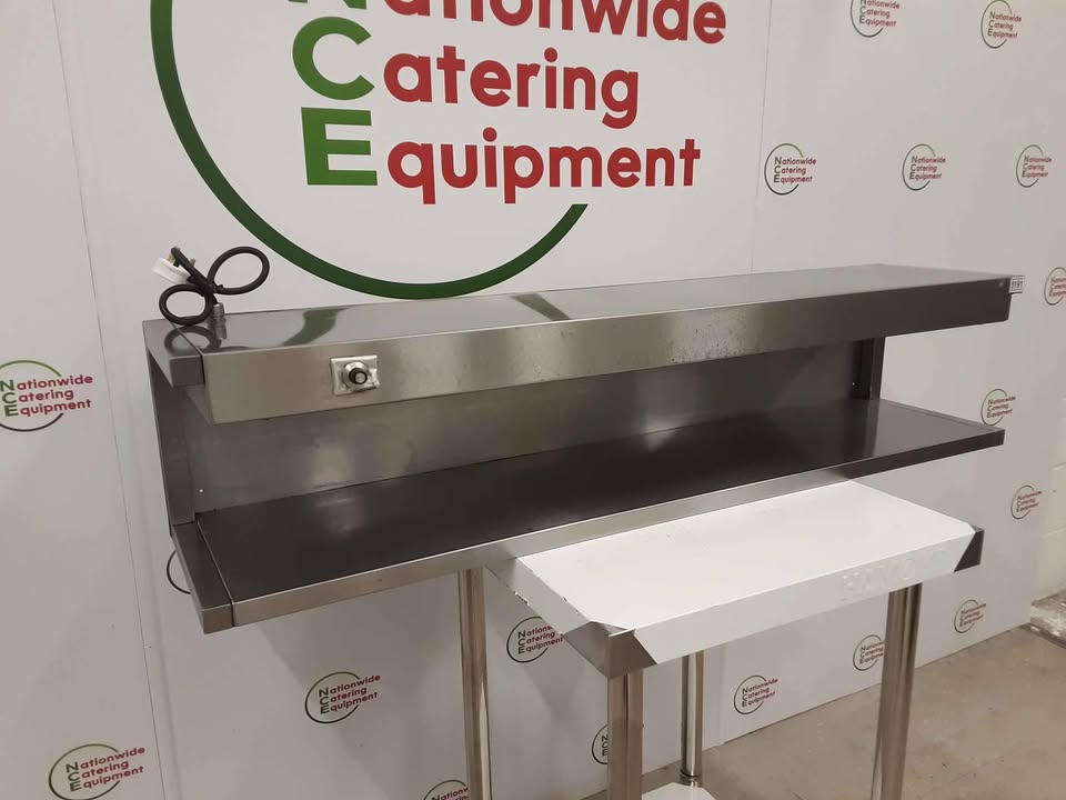 Stainless Steel Two Tier Heated (One Tier Heated) Wall Hung Gantry, 135cm (NCE5191)