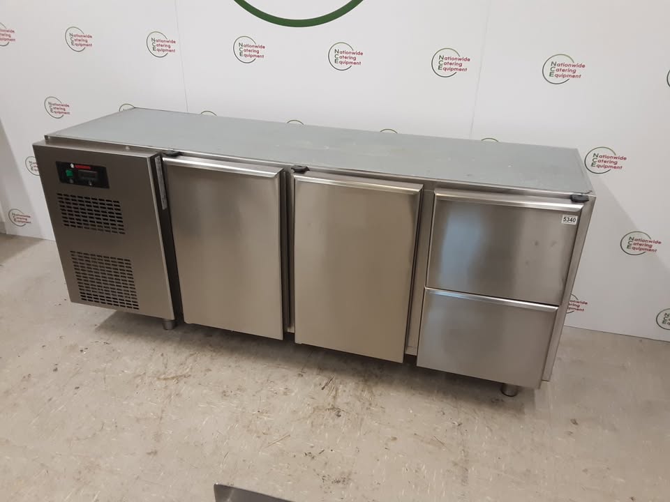 Angelo Po Two Door/Two Drawer Undercounter Fridge, 185cm (NCE5340)
