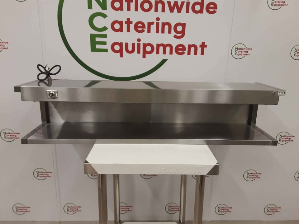 Stainless Steel Two Tier Heated (One Tier Heated) Wall Hung Gantry, 135cm (NCE5191)