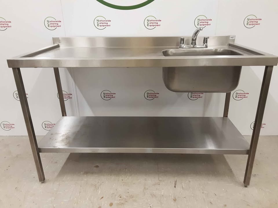 Stainless Steel Single Sink With New Mixer Taps 150x70cm (NCE5407)
