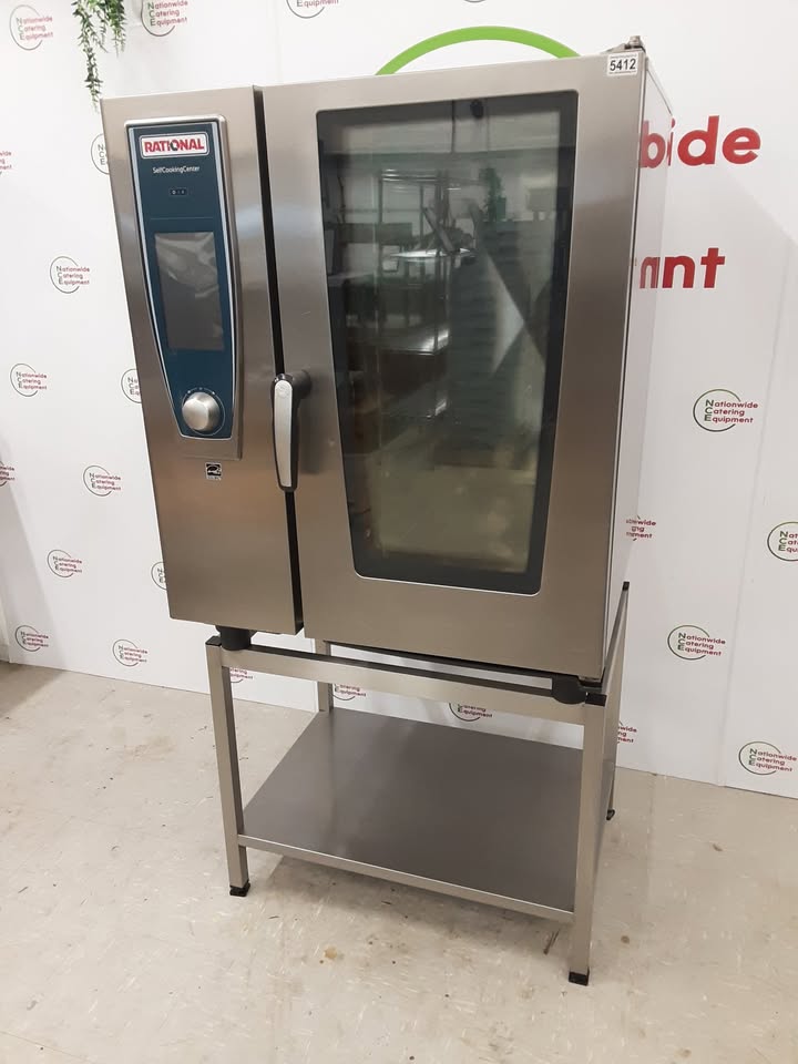 Rational 10 Grid Electric SCC White Efficiency Combi Oven On Stand (NCE5412)