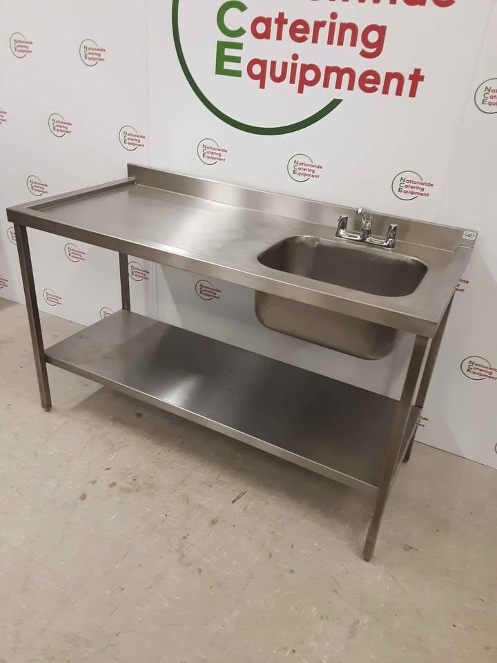 Stainless Steel Single Sink With New Mixer Taps 150x70cm (NCE5407)