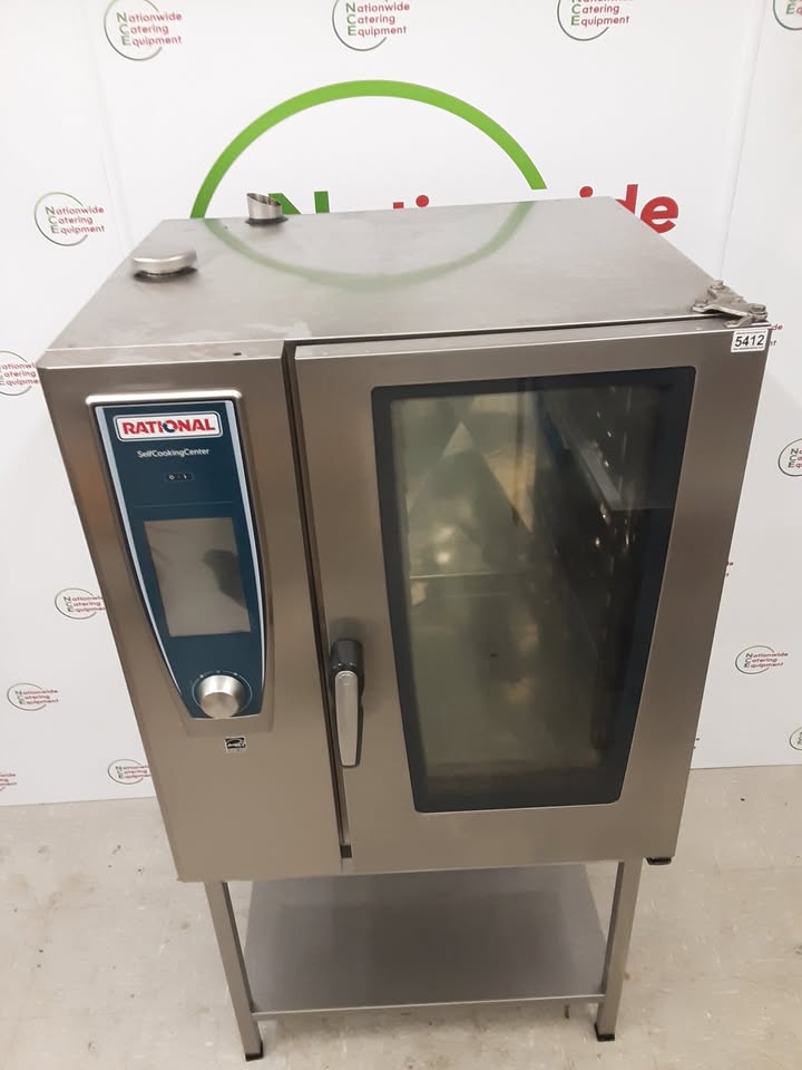 Rational 10 Grid Electric SCC White Efficiency Combi Oven On Stand (NCE5412)