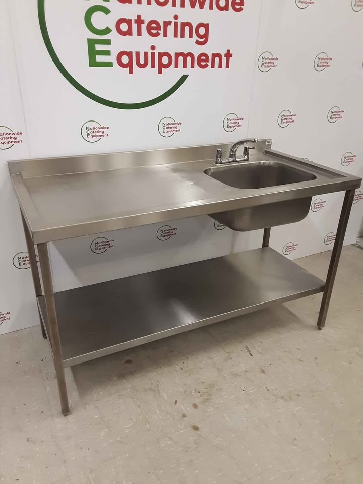 Stainless Steel Single Sink With New Mixer Taps 150x70cm (NCE5407)