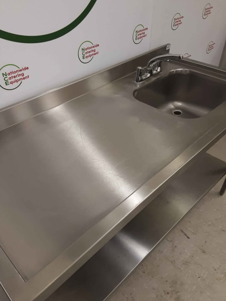 Stainless Steel Single Sink With New Mixer Taps 150x70cm (NCE5407)