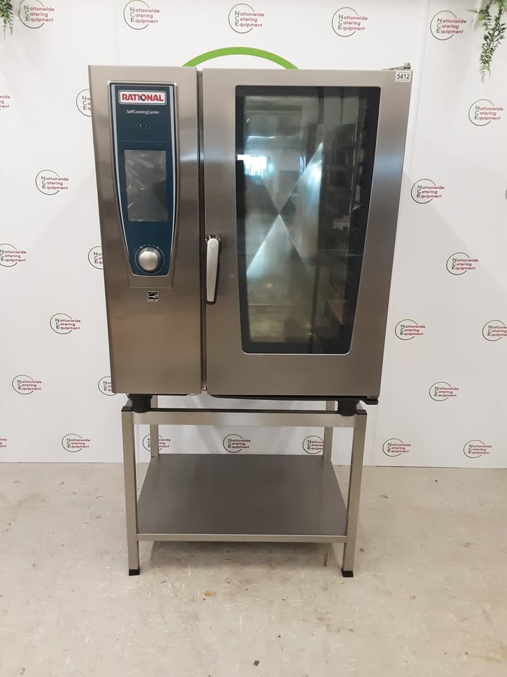 Rational 10 Grid Electric SCC White Efficiency Combi Oven On Stand (NCE5412)