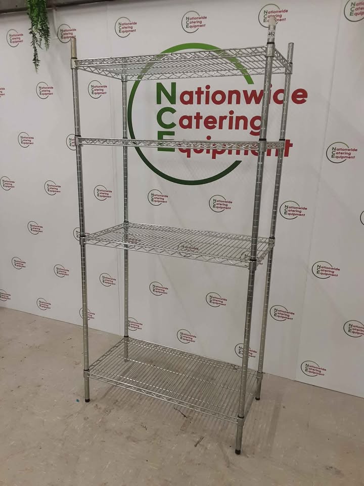 Wire Shelving Unit, Four Tier, 91x45cm (NCE5462)