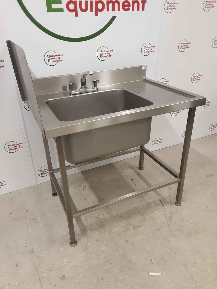 Stainless Steel 100cm Single Sink, Large Basin (NCE5455)