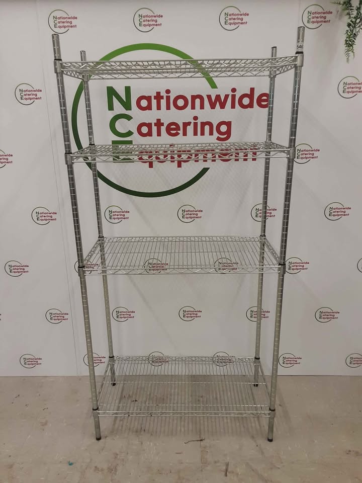 Wire Shelving Unit, Four Tier, 91x45cm (NCE5463)