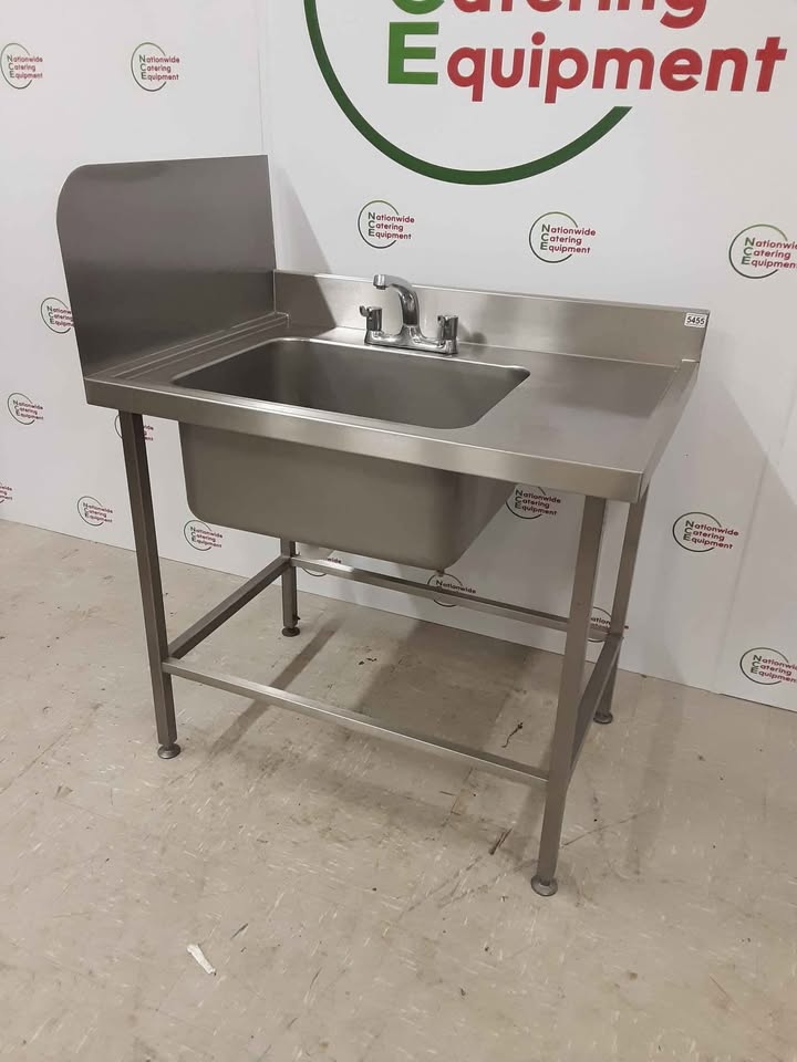 Stainless Steel 100cm Single Sink, Large Basin (NCE5455)