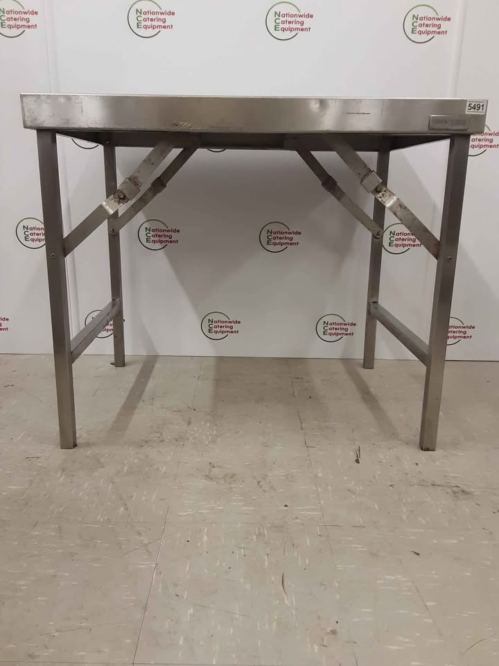 Stainless Steel Folding/Collapsible Table, 90x65cm (NCE5491)