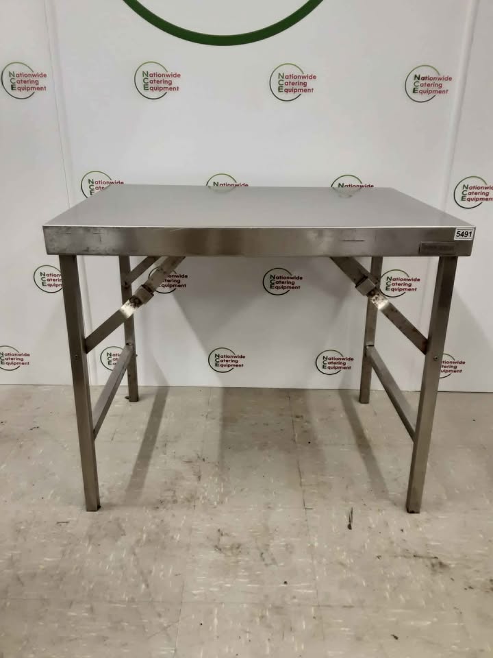 Stainless Steel Folding/Collapsible Table, 90x65cm (NCE5491)