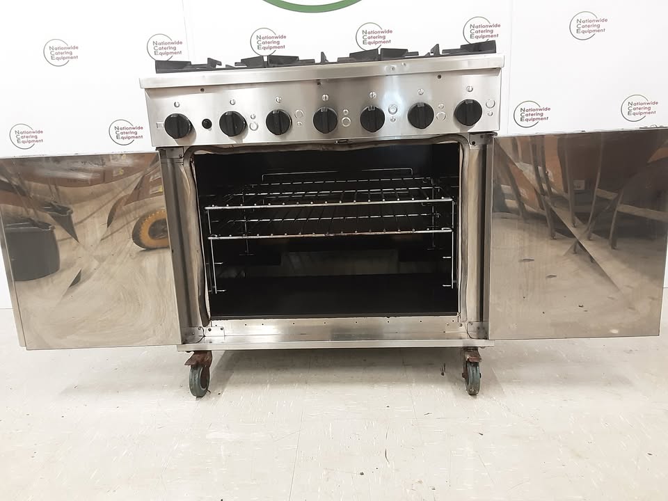 Burco Six Burner Stove & Oven, Natural Gas, Model- BCO Titan 90NG (NCE5536)