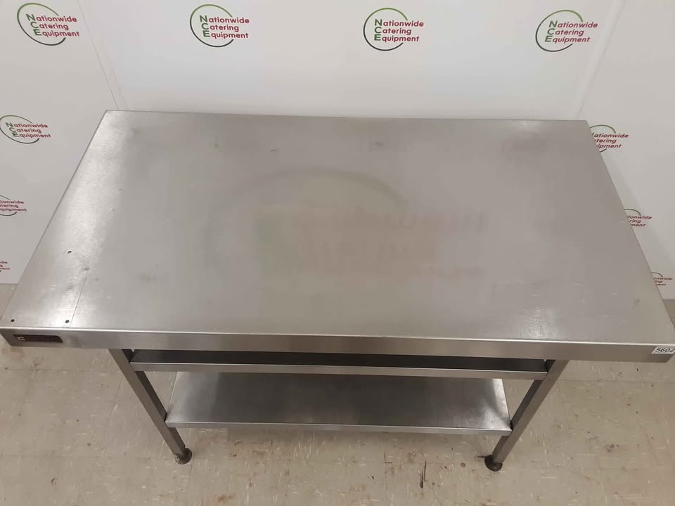 Stainless Steel Table With Two Lower Shelves 120x65cm (NCE5602)