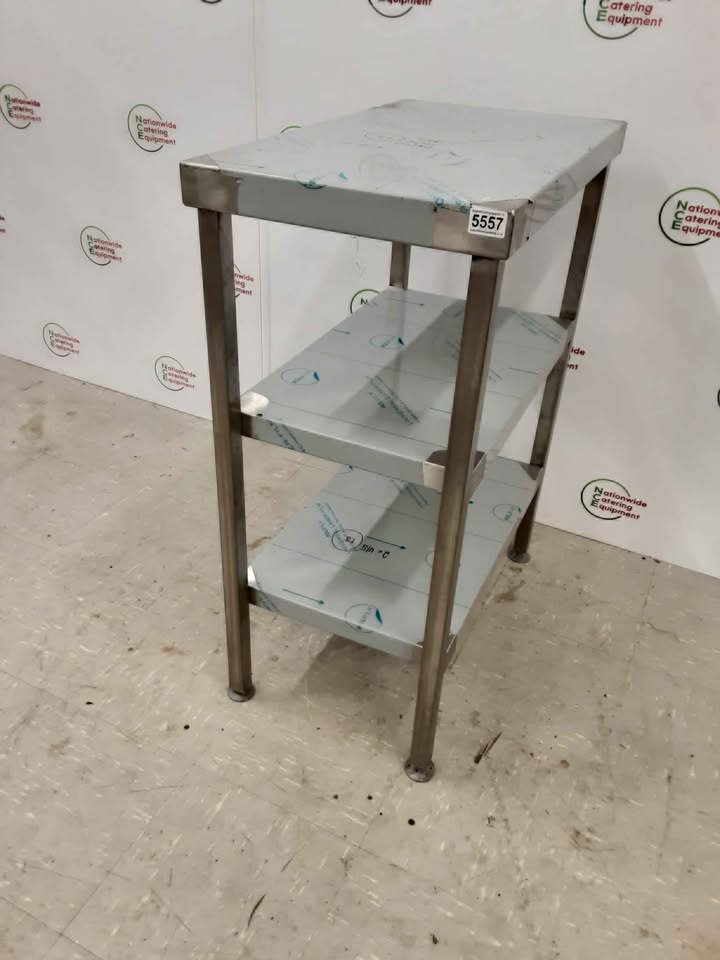 New/Un-Used Stainless Steel Table With Two Lower Shelves 40x70cm (NCE5557)