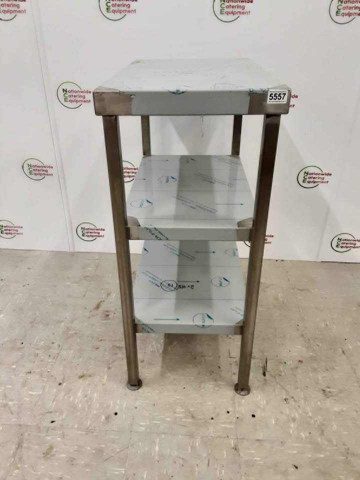 New/Un-Used Stainless Steel Table With Two Lower Shelves 40x70cm (NCE5557)