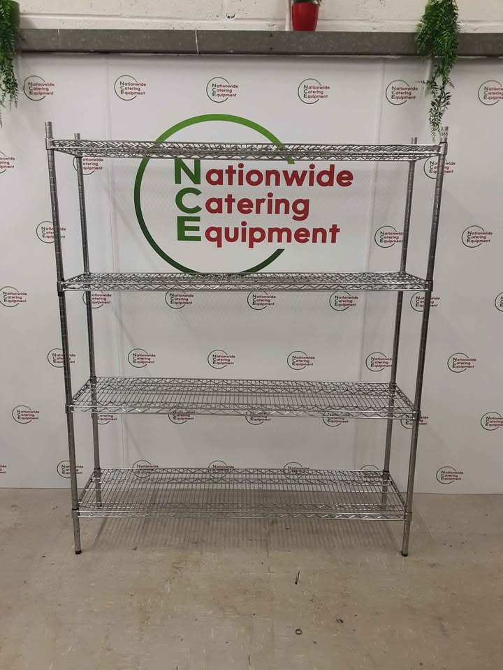 Four Tier Wire Shelving Unit 150x40cm (NCE5656)