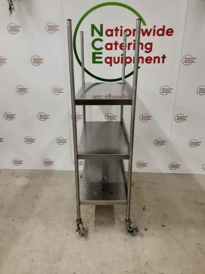 Stainless Steel Three Tier Shelving Unit 90x45cm (NCE5646)