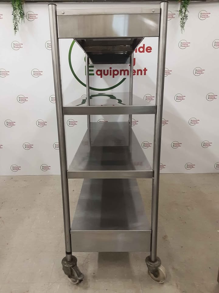Stainless Steel Four Tier Shelving Unit On Wheels 180x60cm (NCE5663)