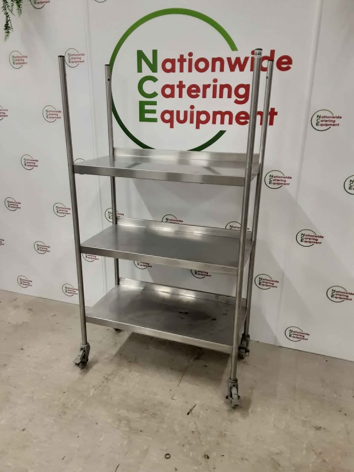 Stainless Steel Three Tier Shelving Unit 90x45cm (NCE5646)