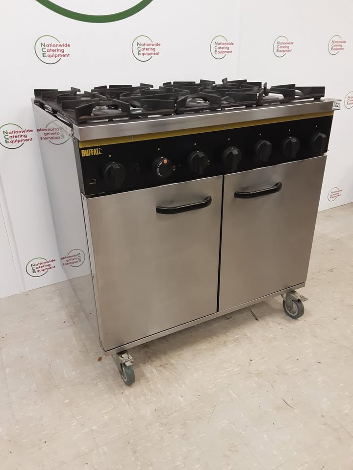 Buffalo Six Burner Stove & Oven- Natural Gas. Model- CE371-N (NCE5621)