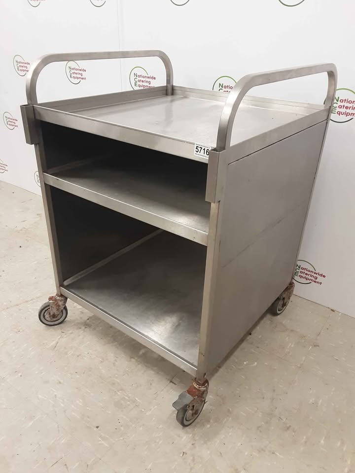 Clearance Stainless Steel Table/Trolley 61x64cm (NCE5716)