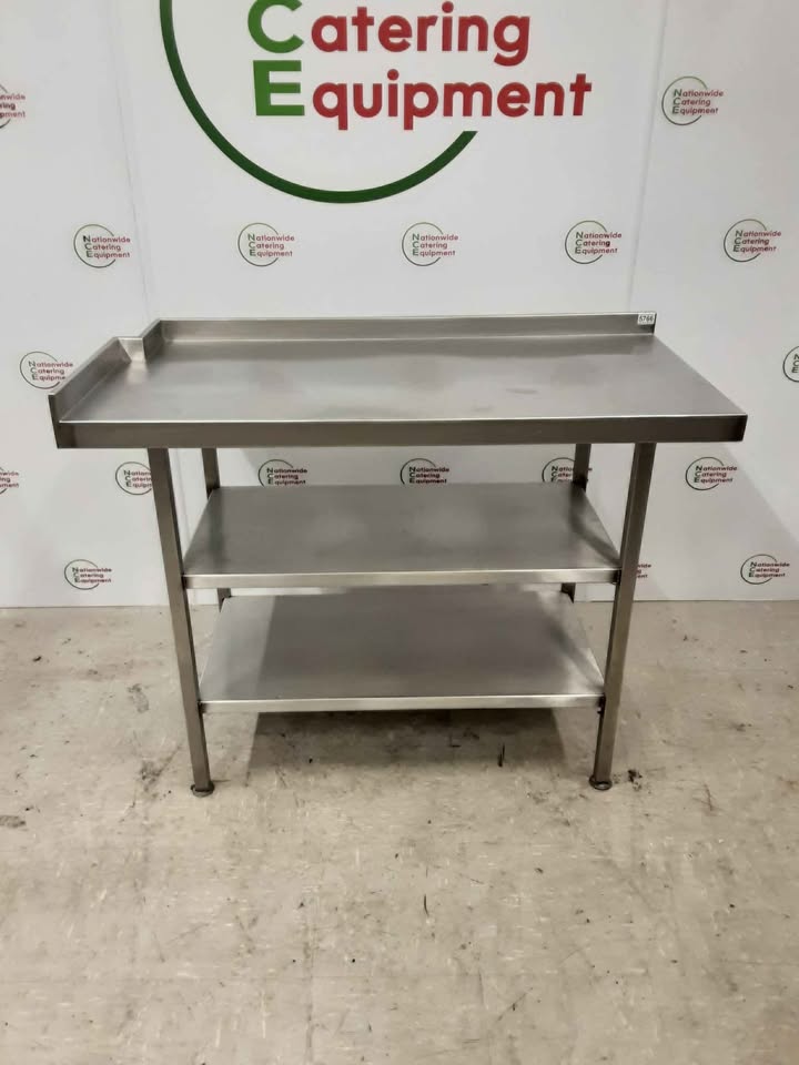 Stainless Steel Table With Two Lower Shelves, 124x60cm (NCE5766)
