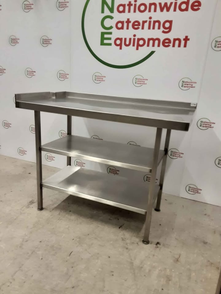 Stainless Steel Table With Two Lower Shelves, 124x60cm (NCE5766)