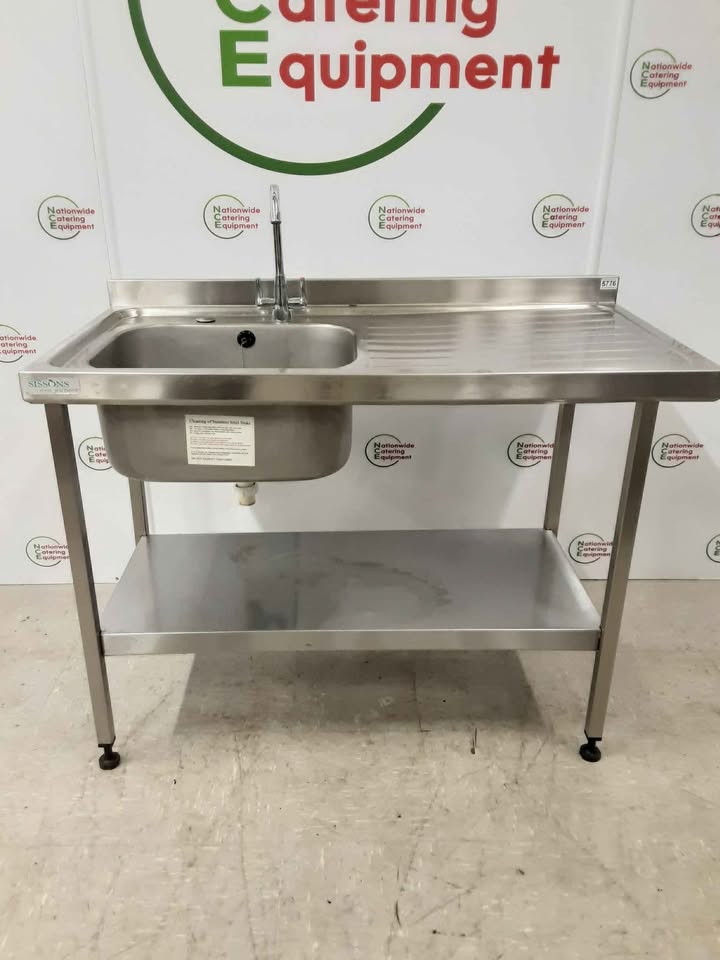 Stainless Steel Single Sink 120x60cm, New Mixer Tap Fitted (NCE5776)