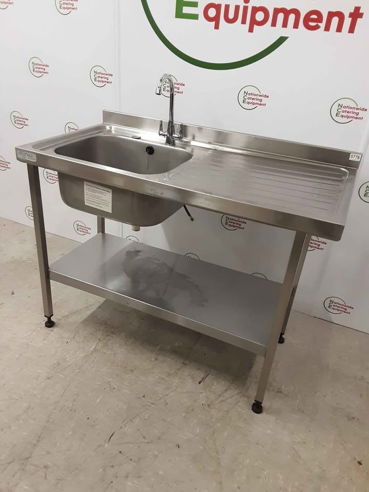 Stainless Steel Single Sink 120x60cm, New Mixer Tap Fitted (NCE5776)