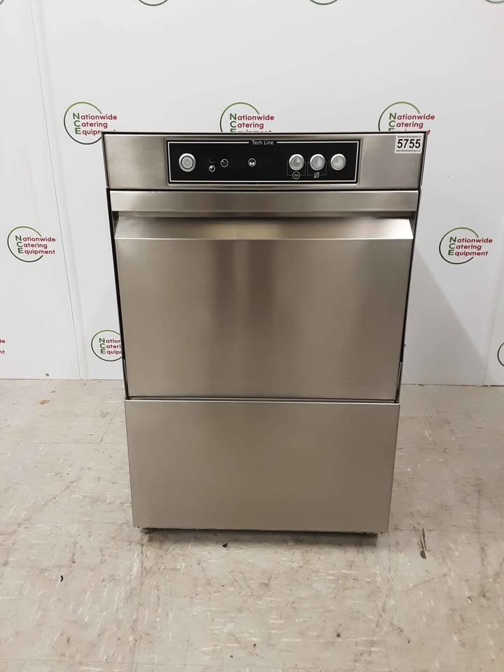 Asber Techline Undercounter Glasswasher, With Drain Pump, Chemical Pumps & Softener- Model- GT400-b-DD-SOFT(NCE5755)