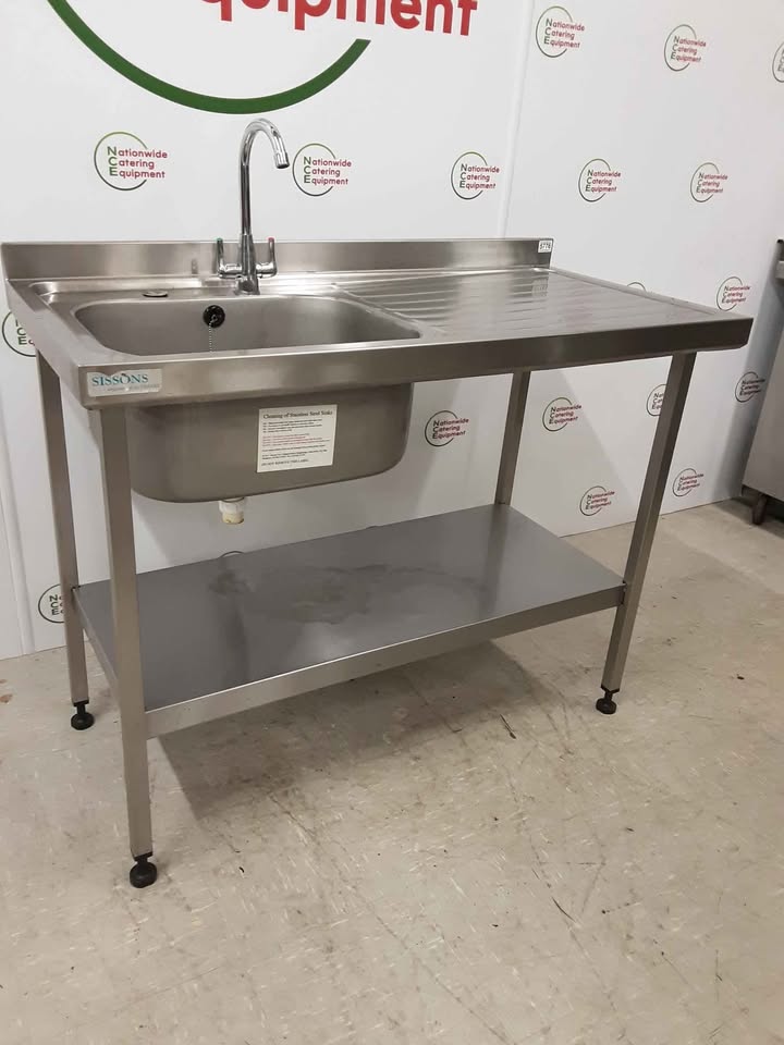 Stainless Steel Single Sink 120x60cm, New Mixer Tap Fitted (NCE5776)