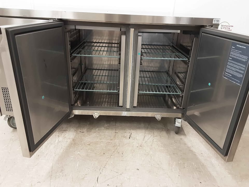 Polar Two Door Flat Counter Freezer (NCE5785)